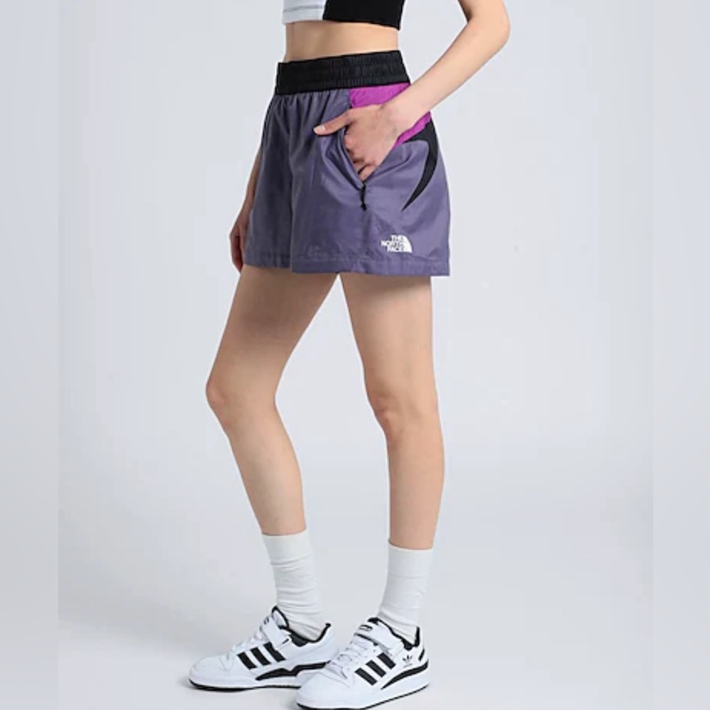 THE NORTH FACE TNF Purple Grey Mesh Lined Shorts NWOT 4" Inseam Size LARGE - Picture 2 of 10